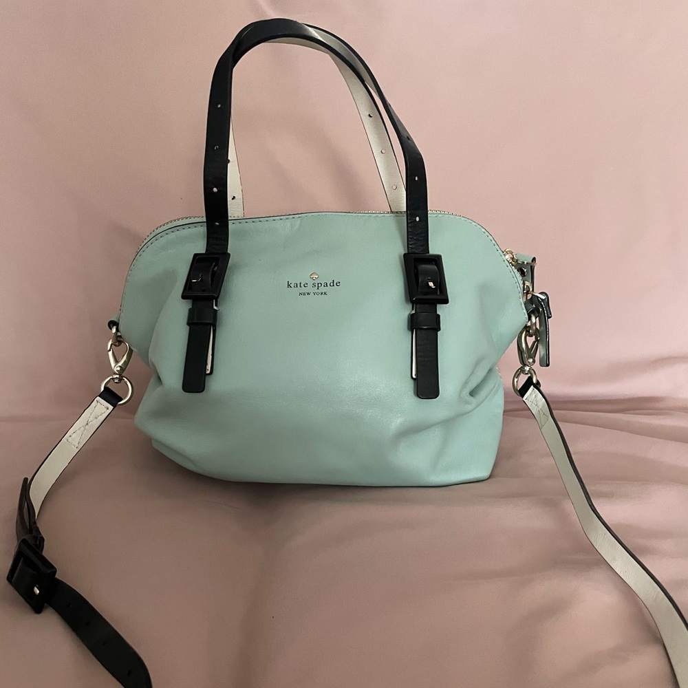 Authentic Kate Spade Mint Bag w/ two-tone straps